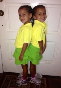 Piper and Phoebe first day of school